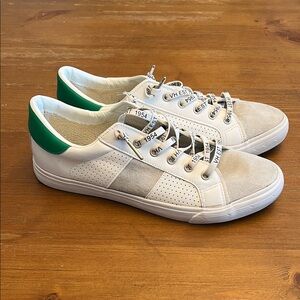Vintage Havana White Sneakers with Green Accents